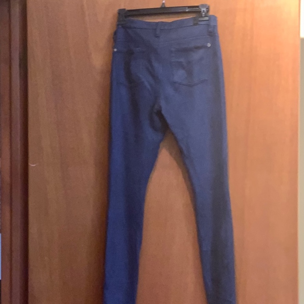 7 For All Mankind Dark Blue Skinny Jeans - Picture 3 of 5